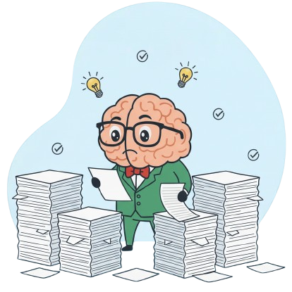 Brain cartoon saying hi