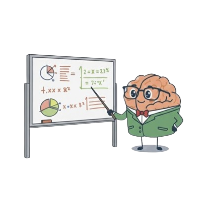 Brain cartoon saying hi